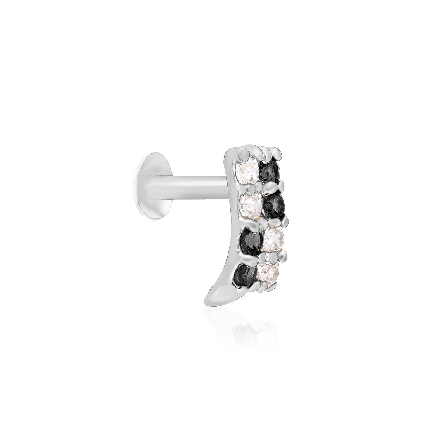 Radiant Bar Silver Nose Pin