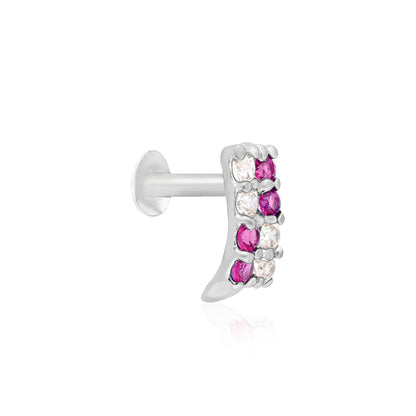 Radiant Silver Nose Pin