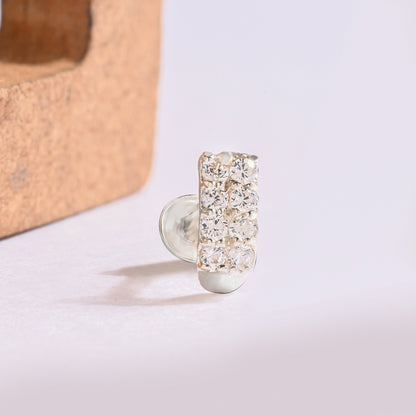 Radiant Silver Nose Pin
