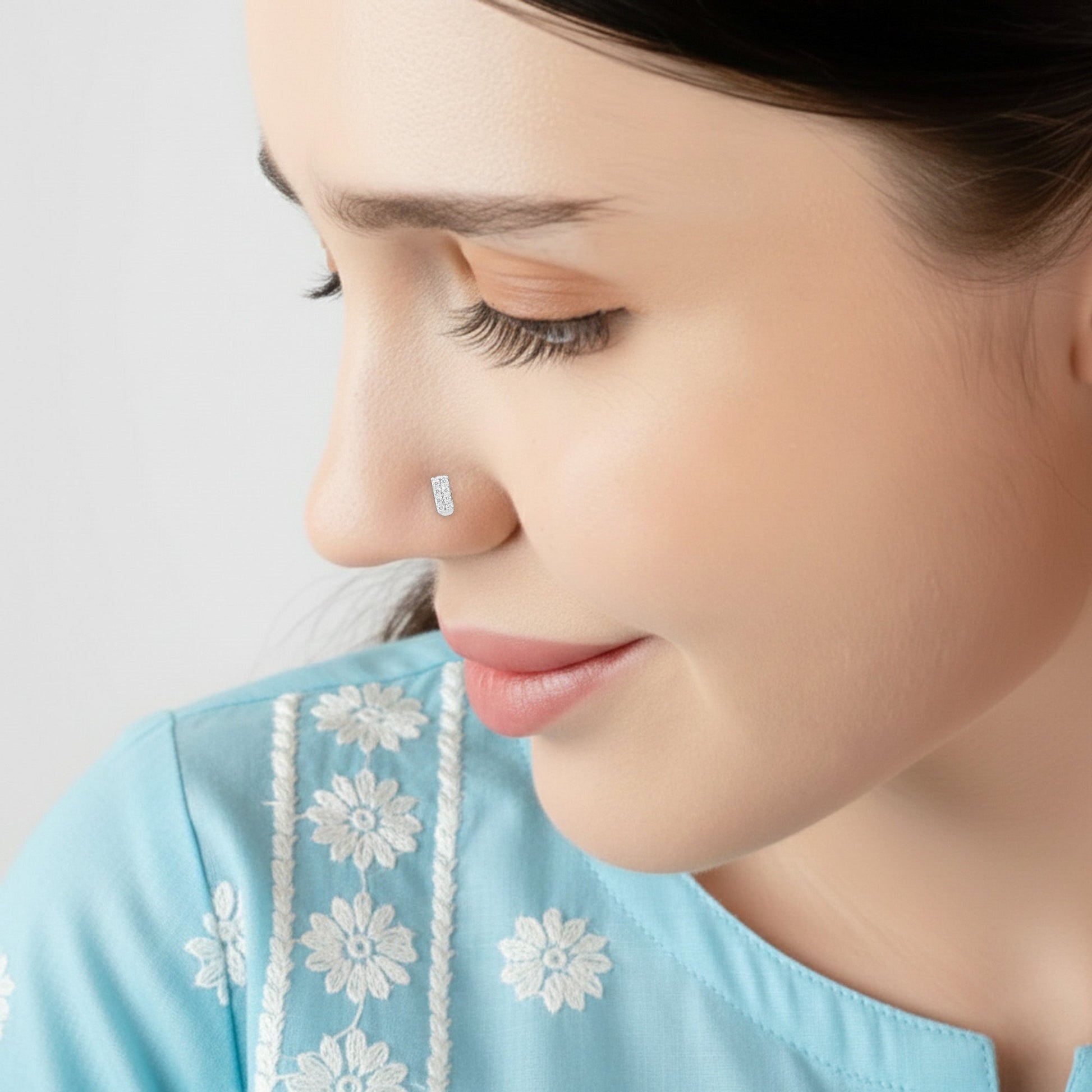Radiant Silver Nose Pin