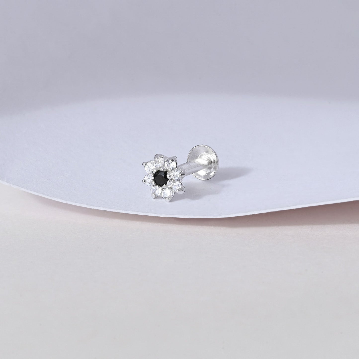Floral Bloom Silver Nose Pin