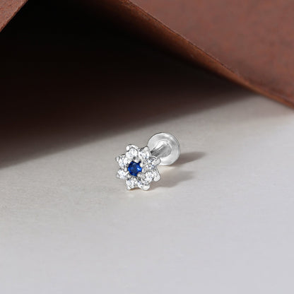 Flower Shape Silver Nose Pin