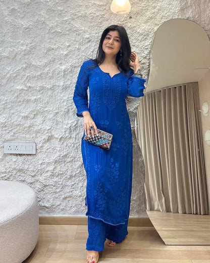 Ethenika Chikankari Kurta Set