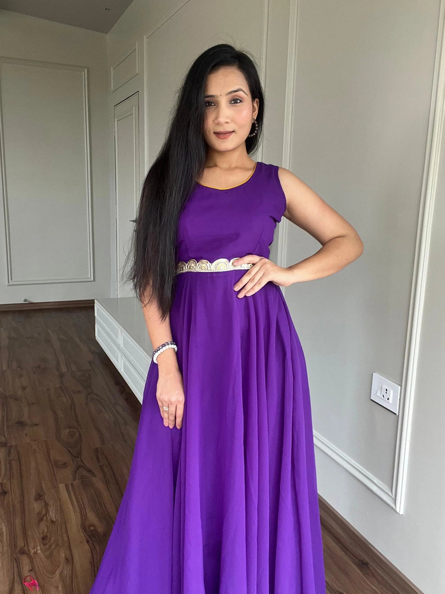 Faux Georgette Bandhani Print Gown Shrug Set - Premium  from Ethenika.com - Just INR 2990! Shop now at Ethenika.com 