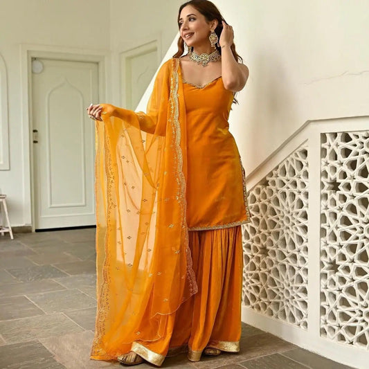 Winter Special Velvet Sharara Set - Premium  from Ethenika.com - Just INR 2490! Shop now at Ethenika.com 