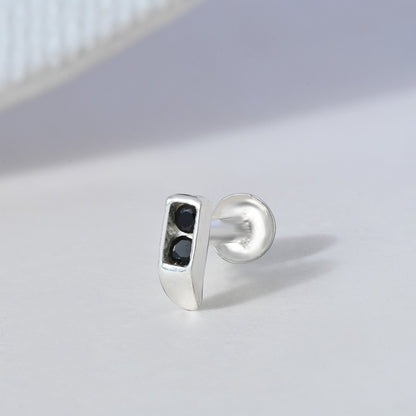 Classic Bar Silver Nose Pin