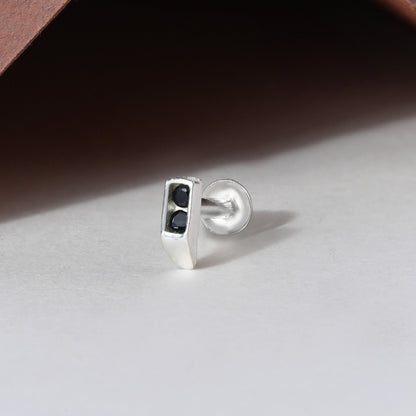 Classic Bar Silver Nose Pin