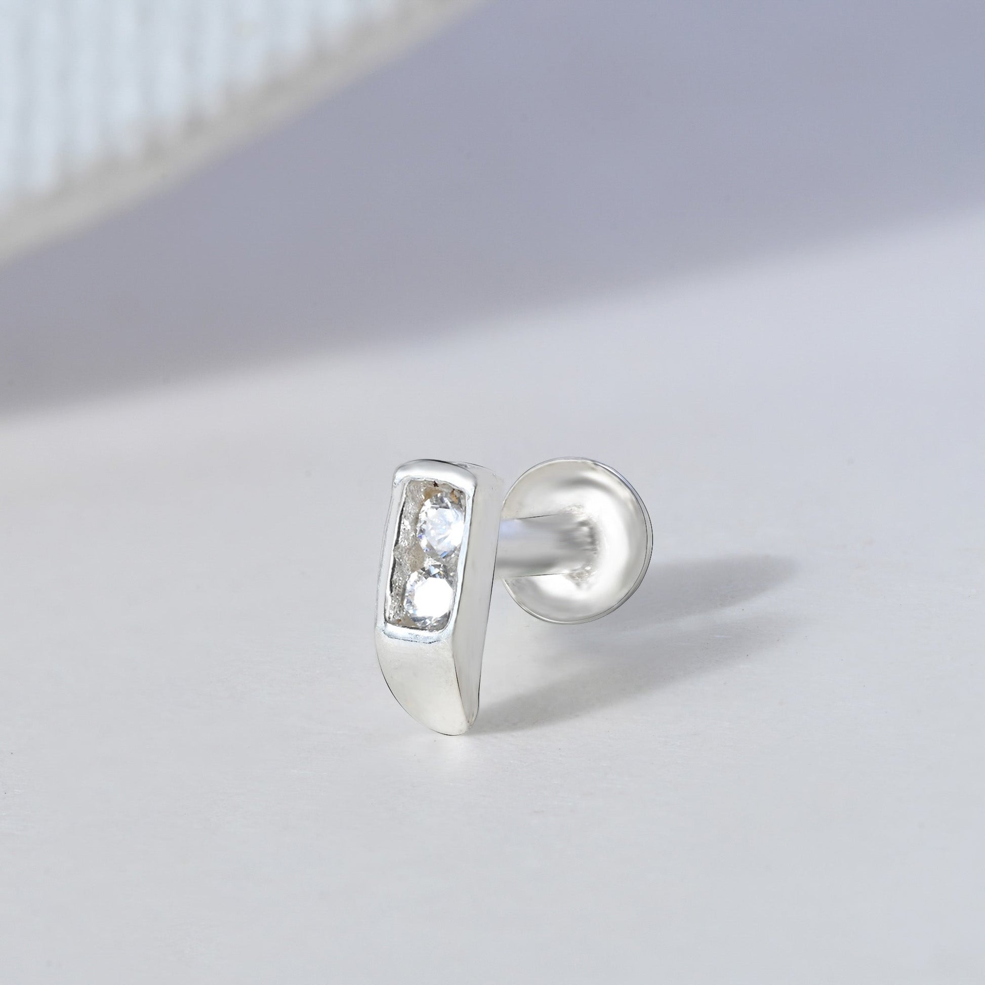 Minimal Bar Silver Nose Pin