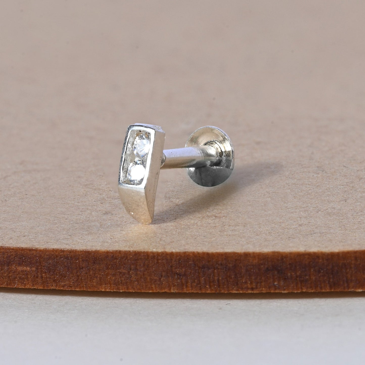 Minimal Bar Silver Nose Pin