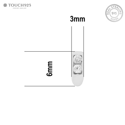 Minimal Bar Silver Nose Pin