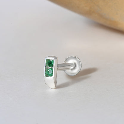 Classic Bar Silver Nose Pin