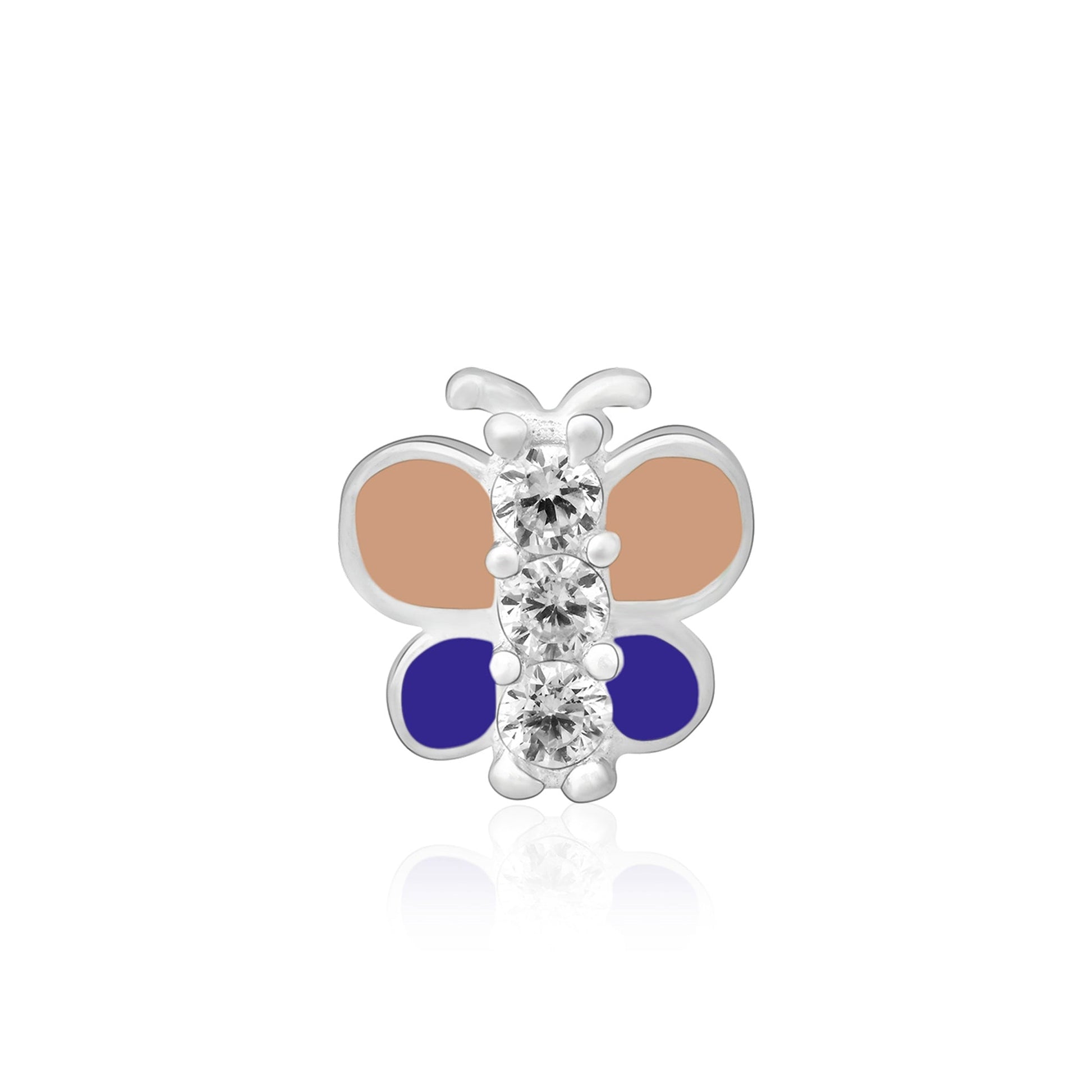 Silver Butterfly Nose Pin