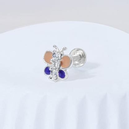Silver Butterfly Nose Pin