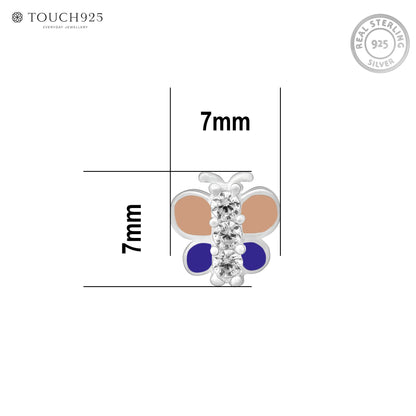 Silver Butterfly Nose Pin