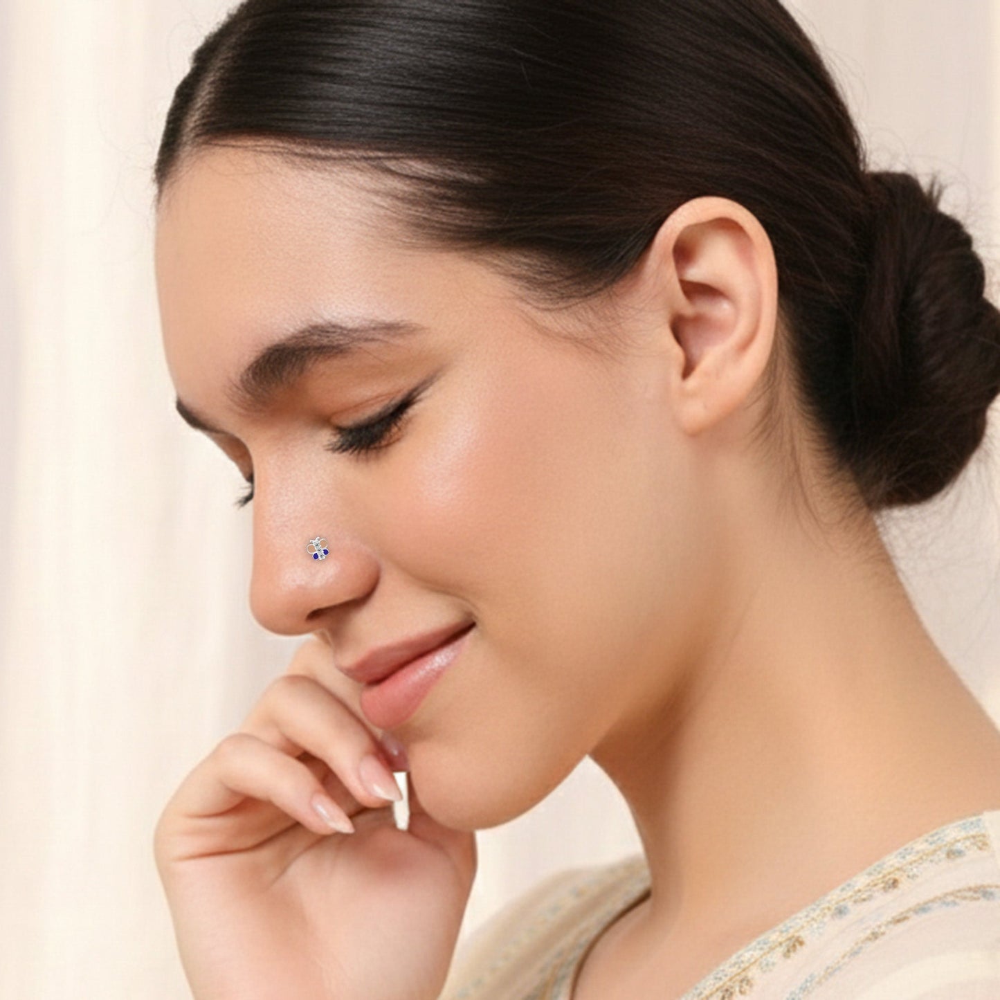 Silver Butterfly Nose Pin