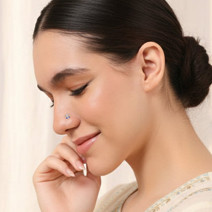 Silver Butterfly Nose Pin