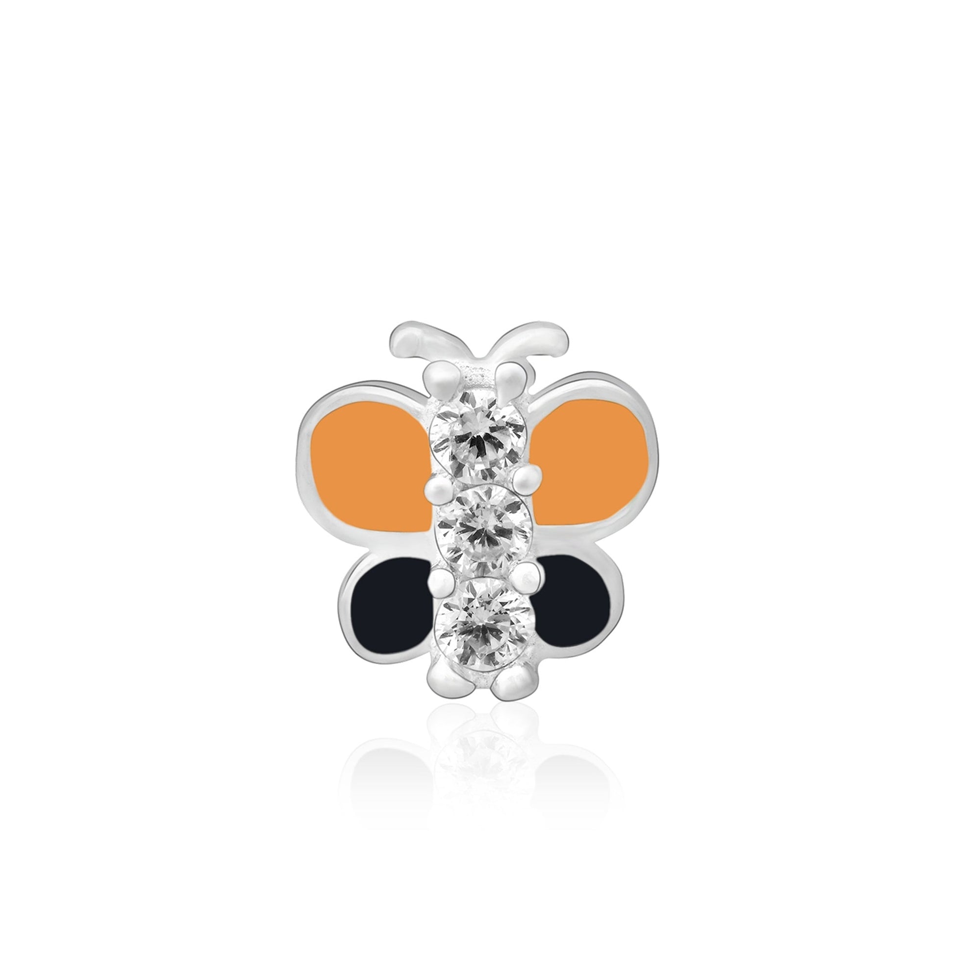 Silver Butterfly Nose Pin