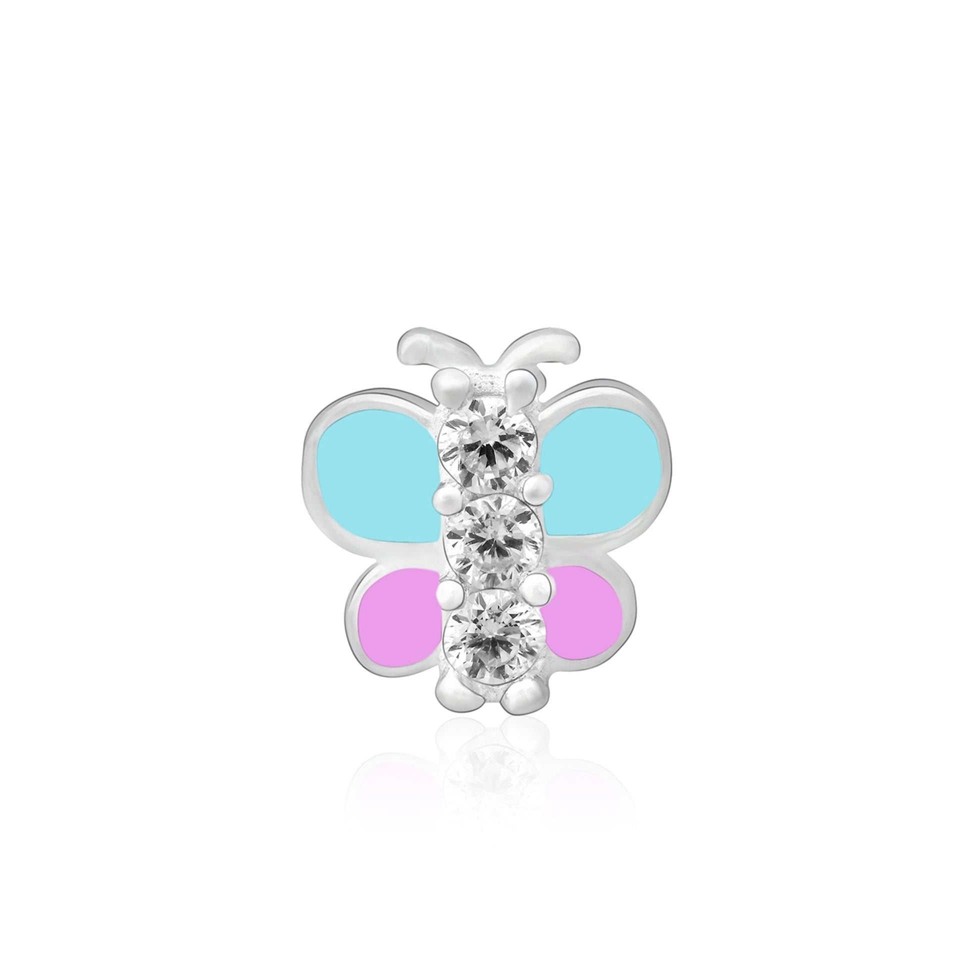 Silver Butterfly Nose Pin