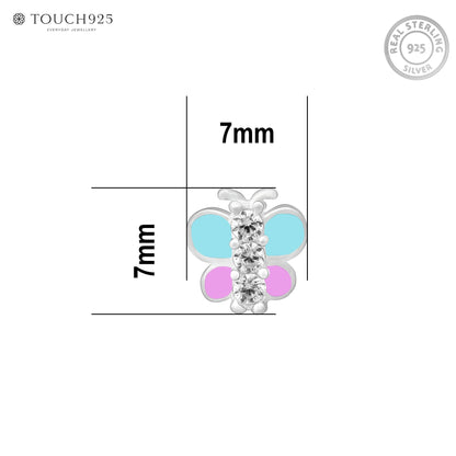 Silver Butterfly Nose Pin