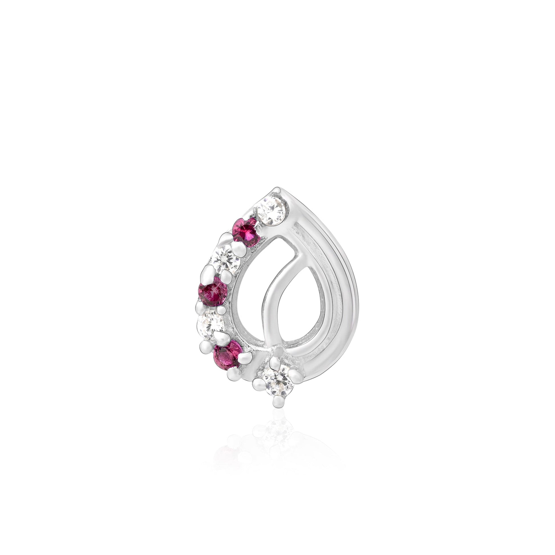 Leaf Arc Silver Nose Pin