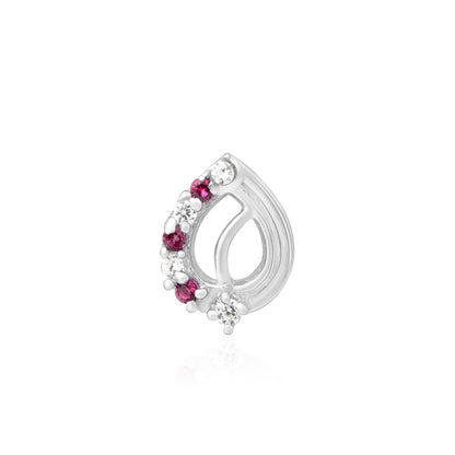 Leaf Arc Silver Nose Pin