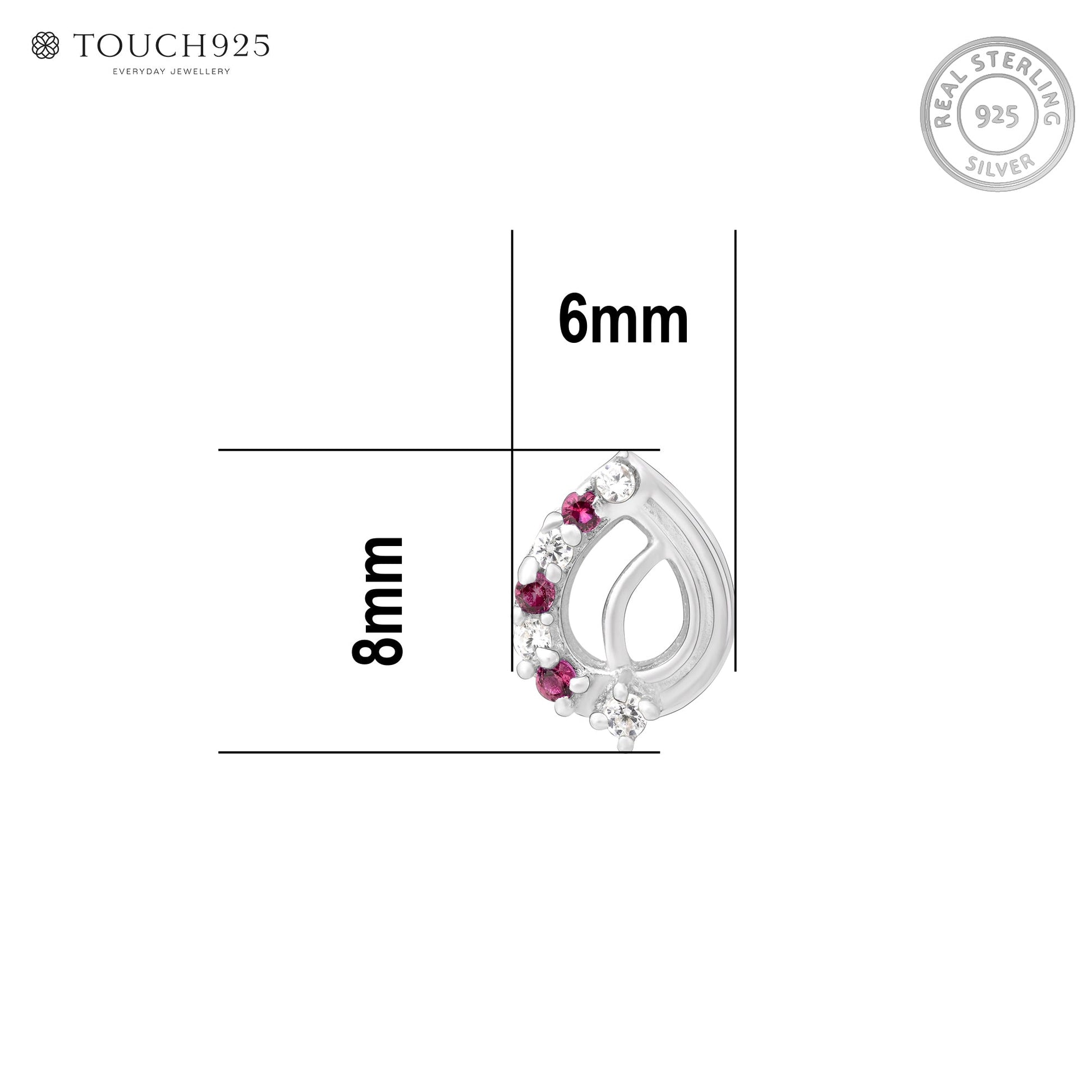 Leaf Arc Silver Nose Pin