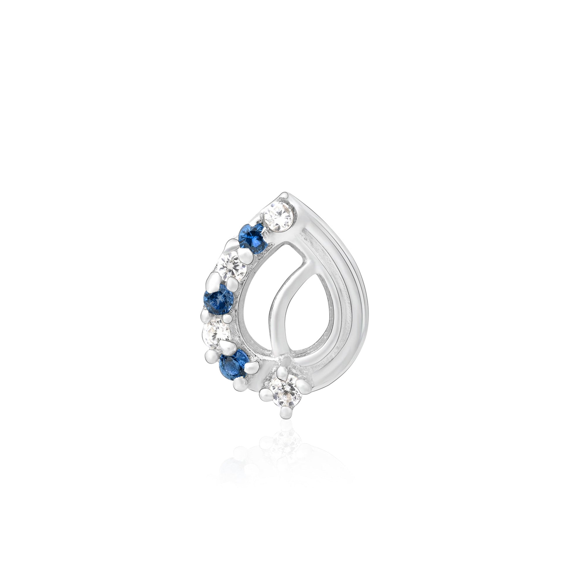 Leaf Arc Silver Nose Pin