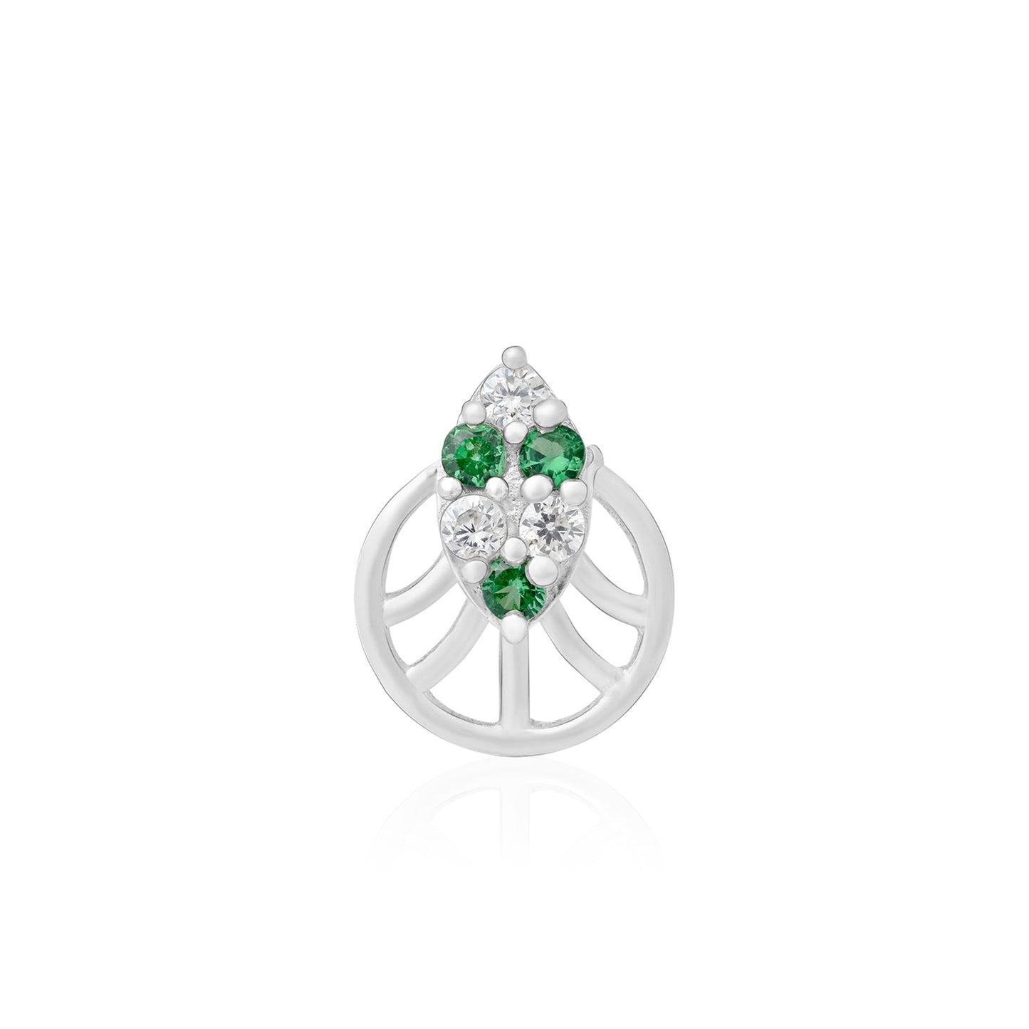 Classic Cluster Silver Nose Pin