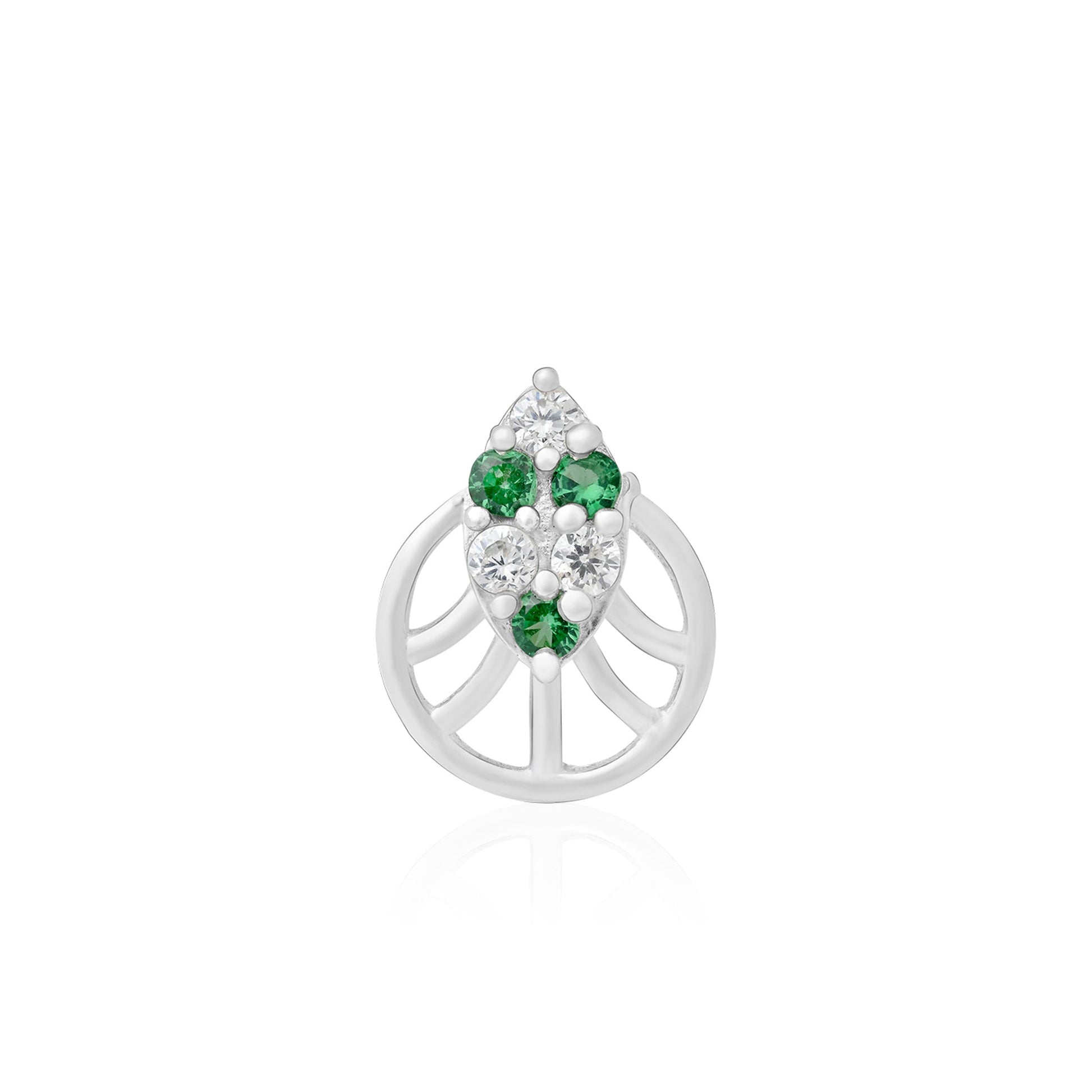 Classic Cluster Silver Nose Pin