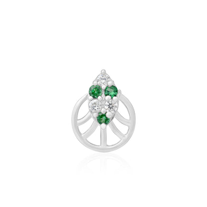Classic Cluster Silver Nose Pin