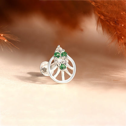 Classic Cluster Silver Nose Pin
