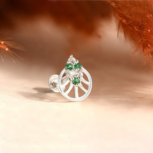 Classic Cluster Silver Nose Pin
