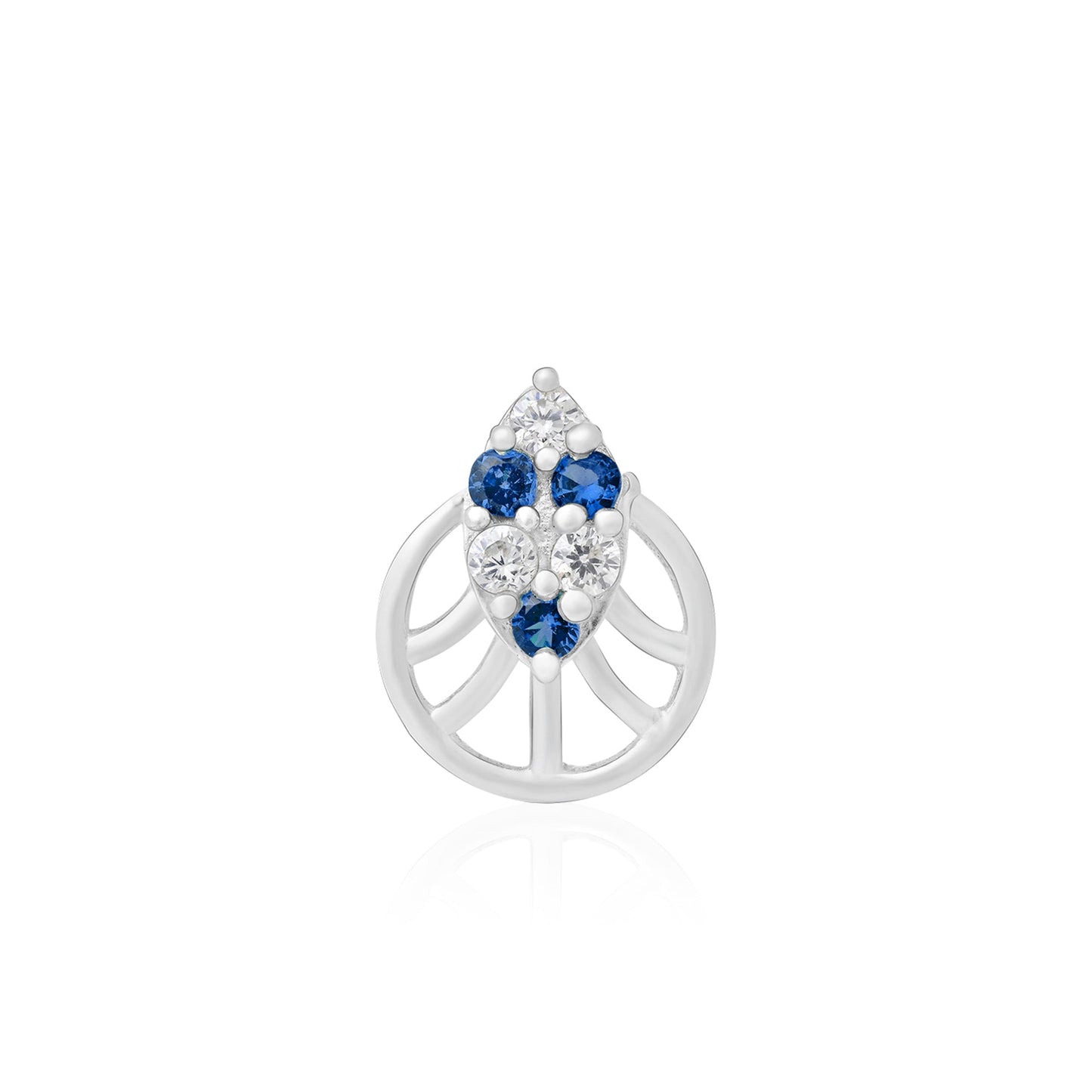 Classic Cluster Silver Nose Pin