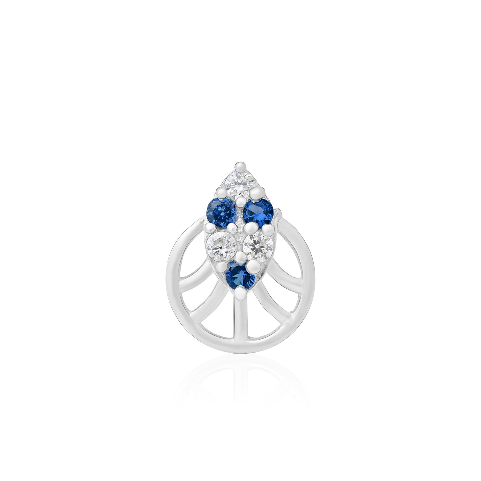 Classic Cluster Silver Nose Pin
