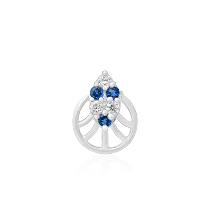 Classic Cluster Silver Nose Pin
