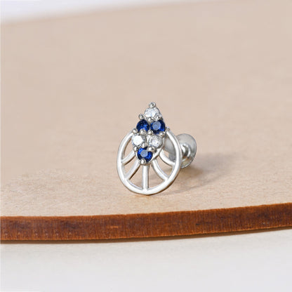 Classic Cluster Silver Nose Pin
