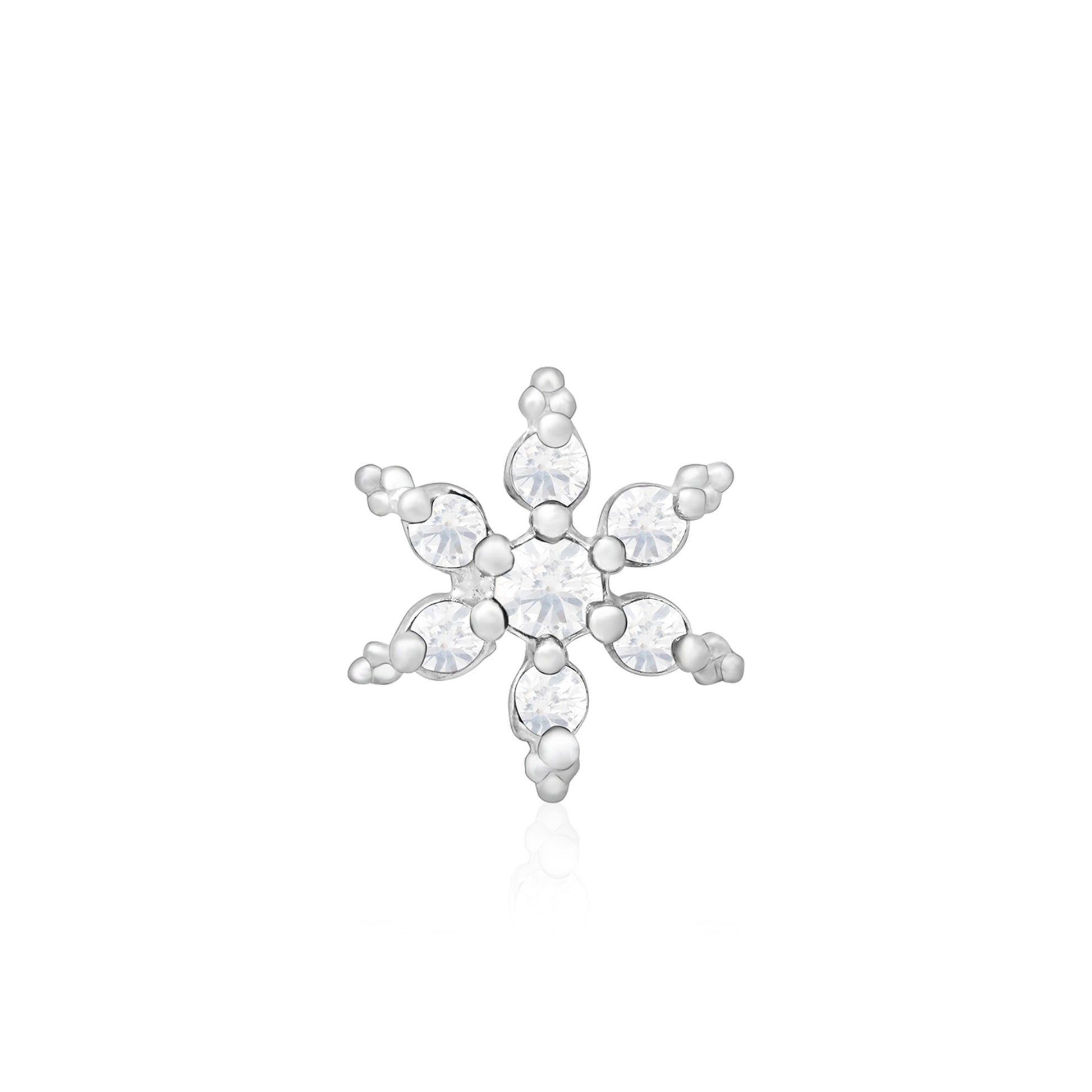 Starburst CZ Silver Nose Pin