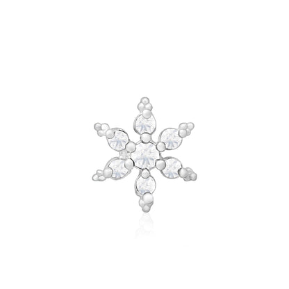 Starburst CZ Silver Nose Pin