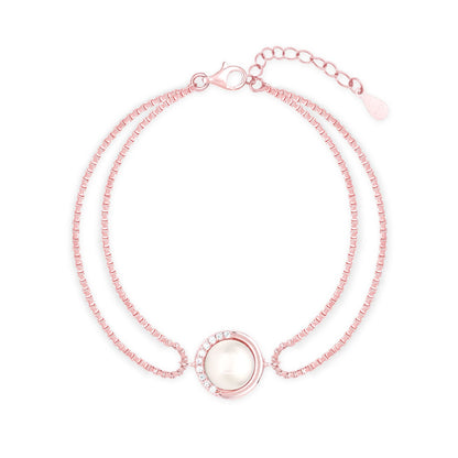 Double Chain Pearl Bracelet