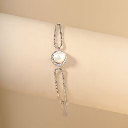 Double Chain Pearl Bracelet