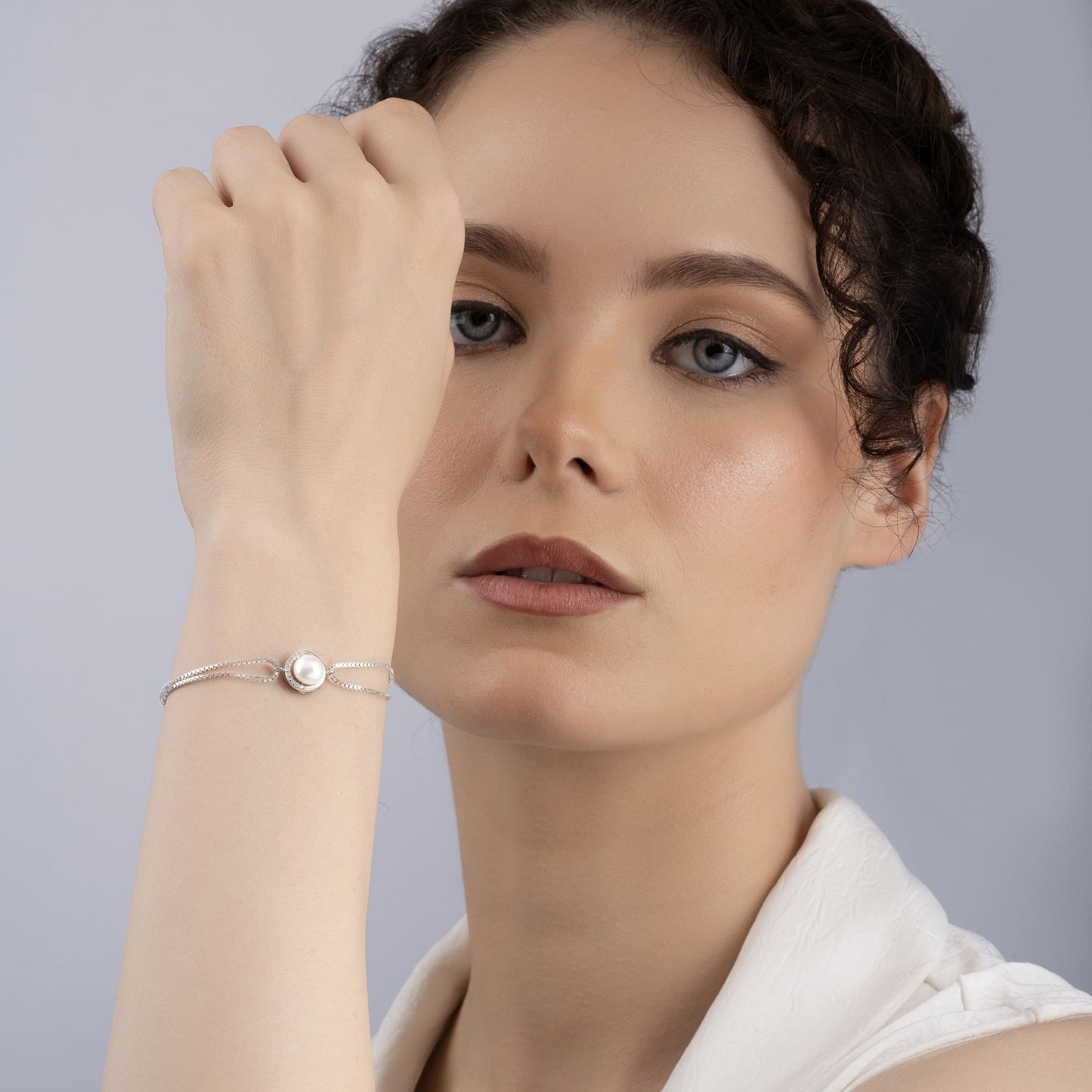 Double Chain Pearl Bracelet