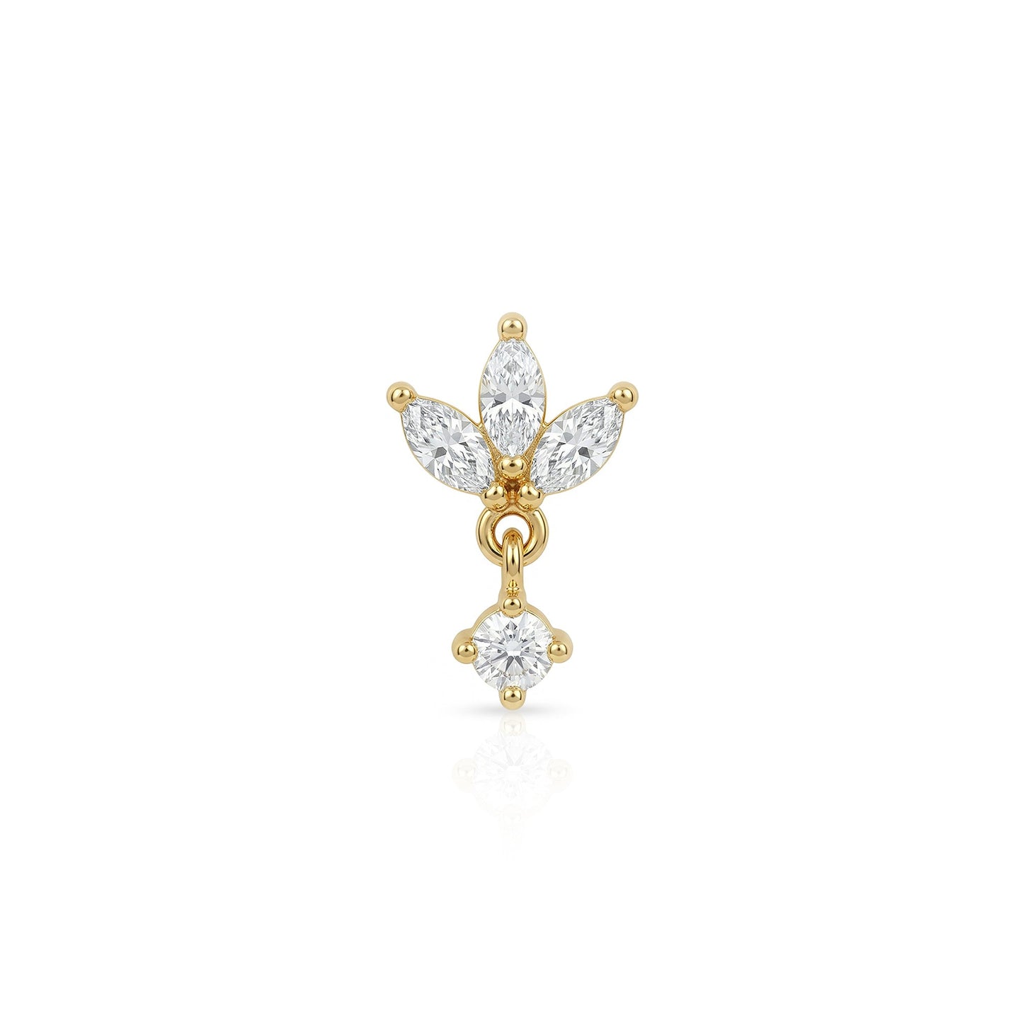 Marquise Bloom Nose Pin