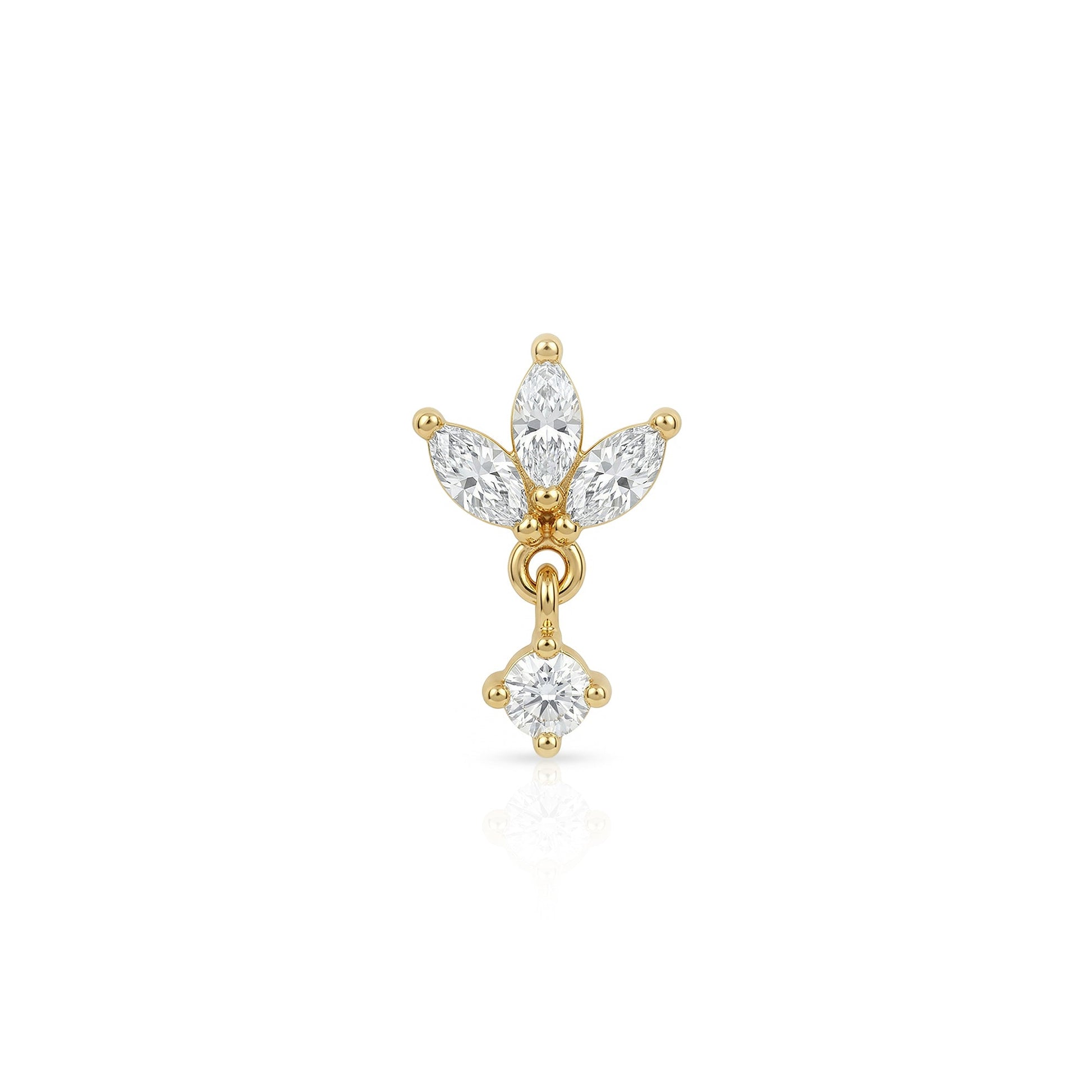 Marquise Bloom Nose Pin
