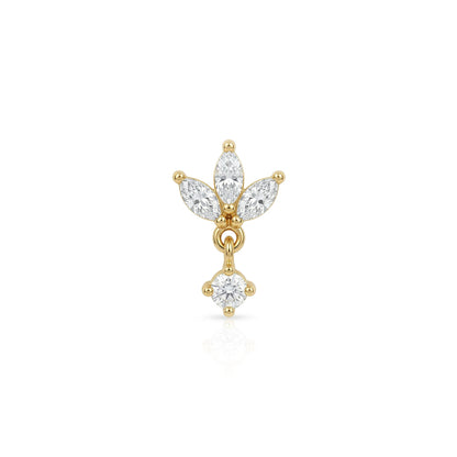 Marquise Bloom Nose Pin