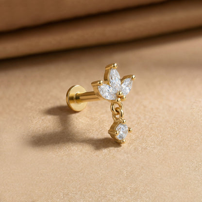 Marquise Bloom Nose Pin