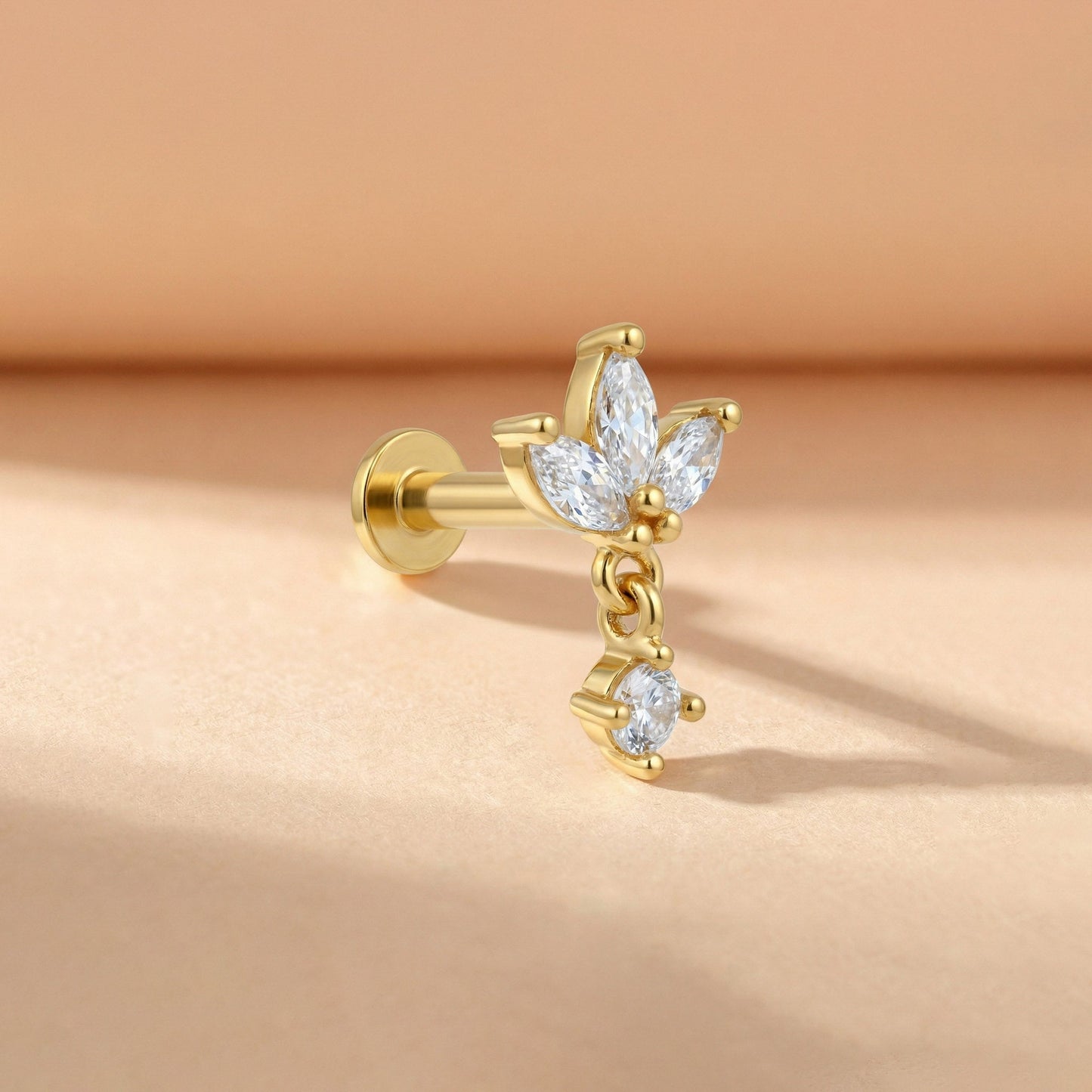 Marquise Bloom Nose Pin