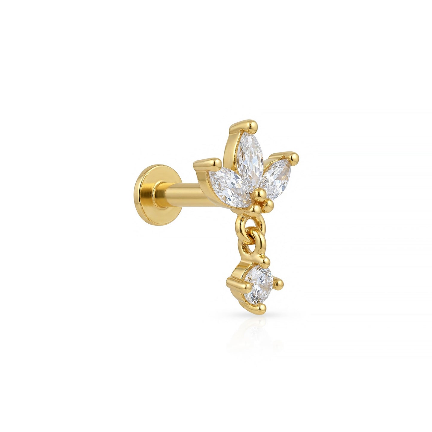 Marquise Bloom Nose Pin