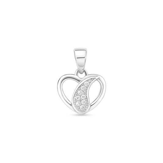 Petal Heart Silver Pendant