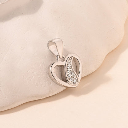 Petal Heart Silver Pendant