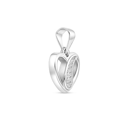 Petal Heart Silver Pendant